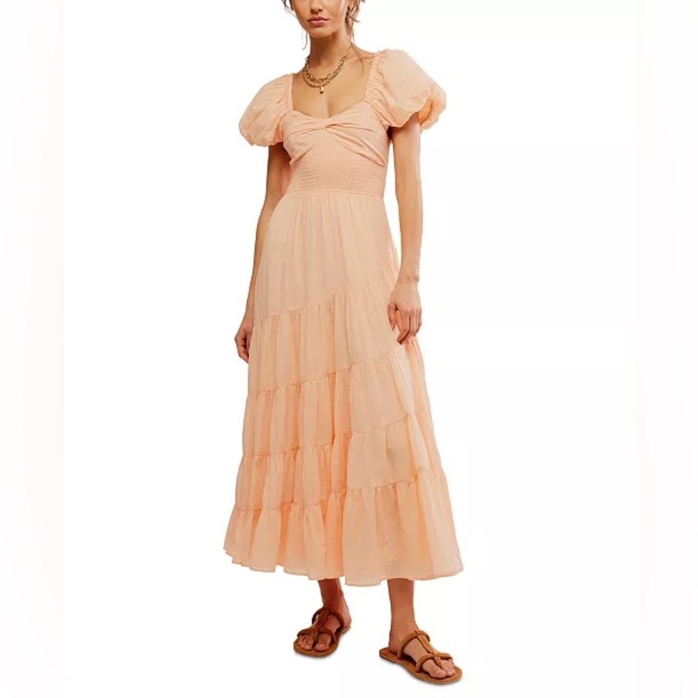 Free People Peach Maxi Dress
